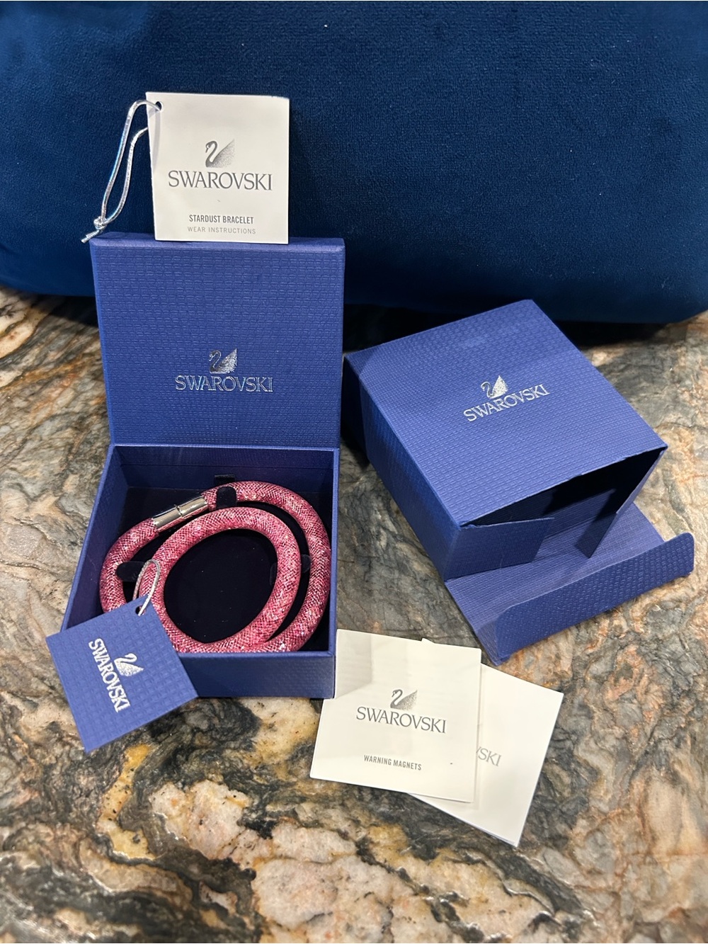 Swarovski Pink Crystal Stardust Mesh Bracelet with Magnetic Clasp